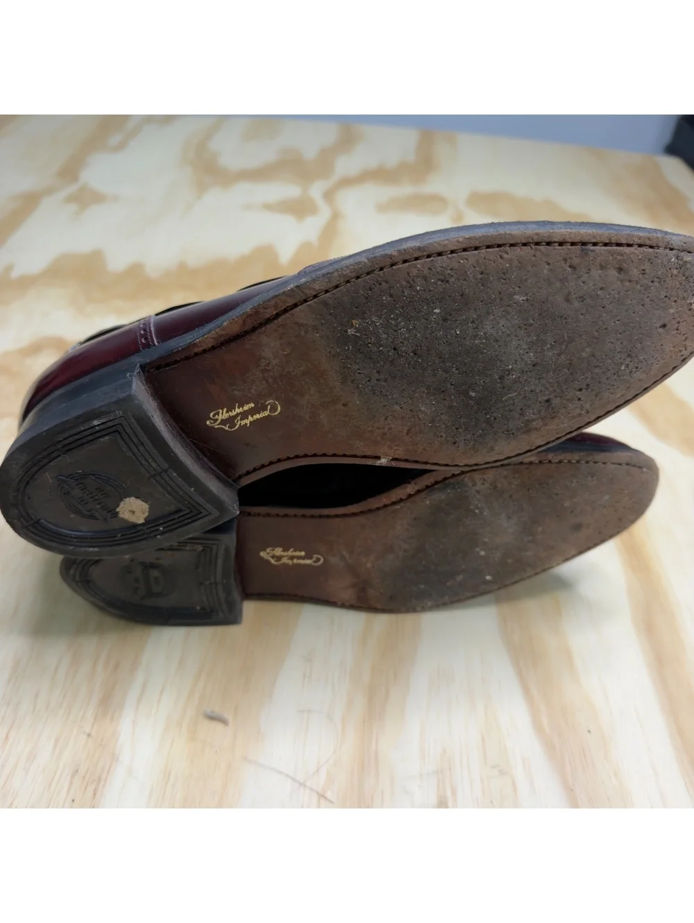 Florsheim Shoe Burgundy Wingtip Tassel Brogue Detail Leather Loafers Size US 10